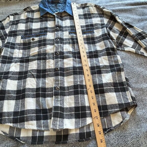 VTg Fryday Club Mens Flannel Jacket XL Plaid Shacket Western Outdoors 17155 - Picture 11 of 14